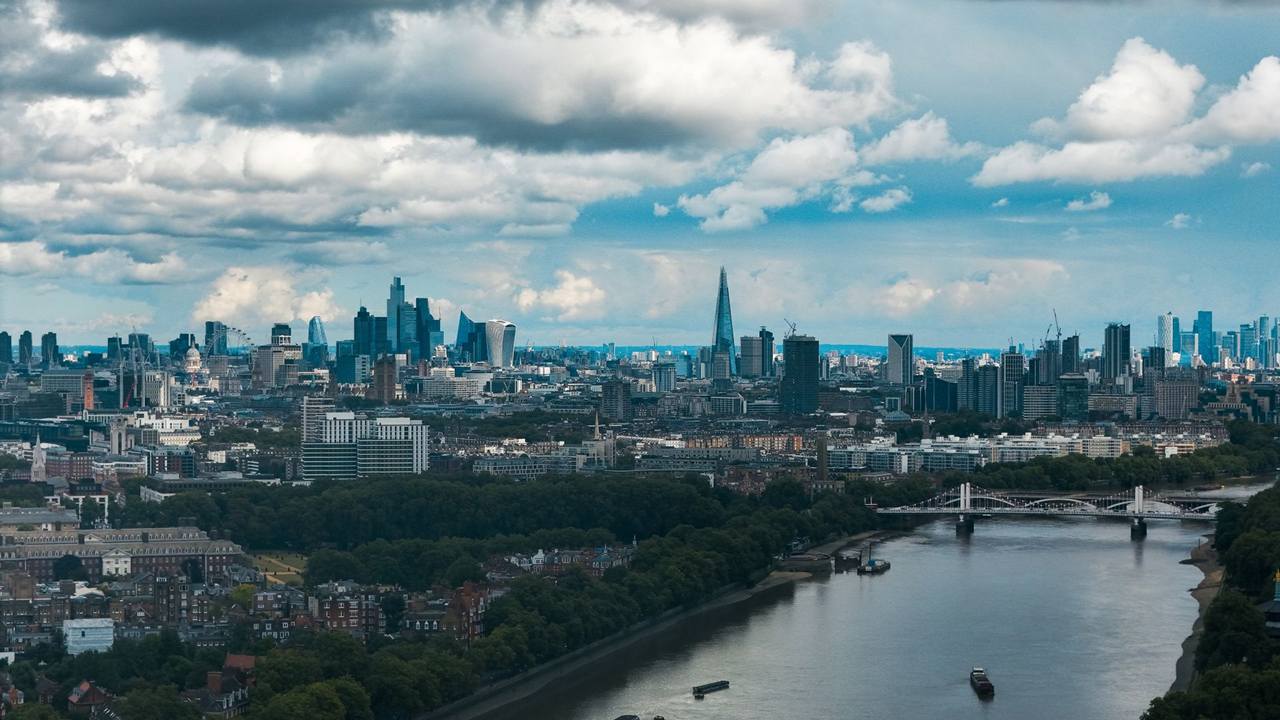 City of London skyline and the Thames